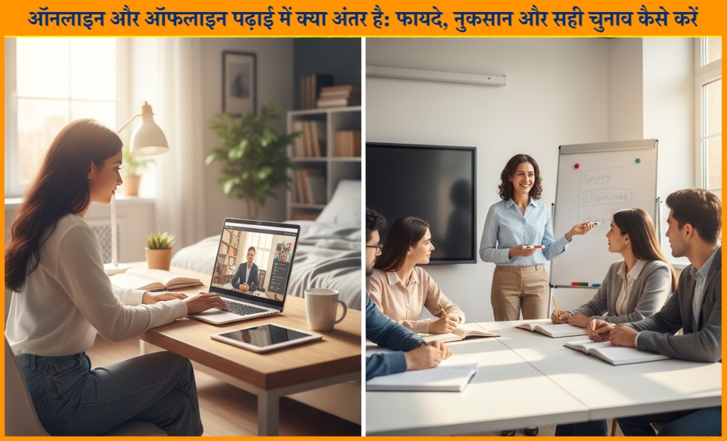 Difference between online and offline education